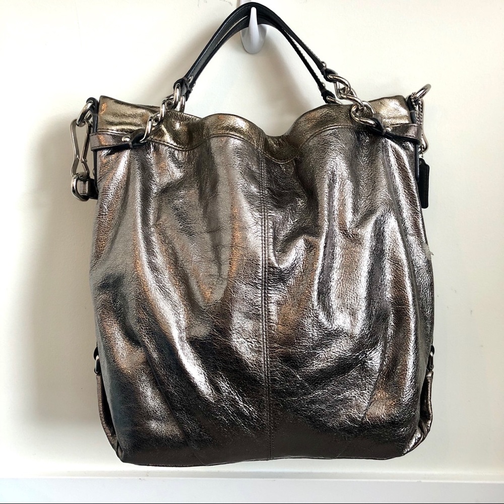 Coach Brooke Gunmetal Gray Leather Bag